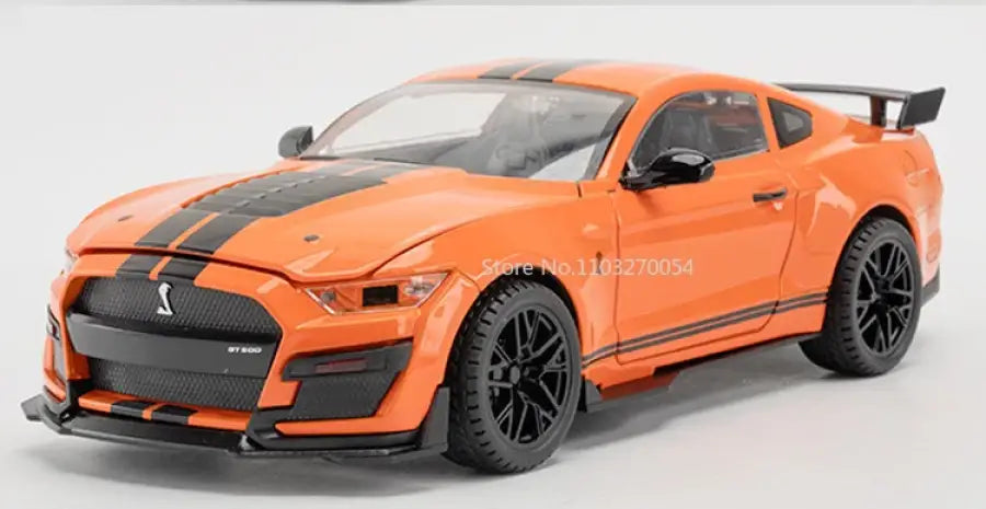 Mustang Shelby GT500 1:18 – Metalowa Replika z Otwieranymi Drzwiami - Pomarańczowy
