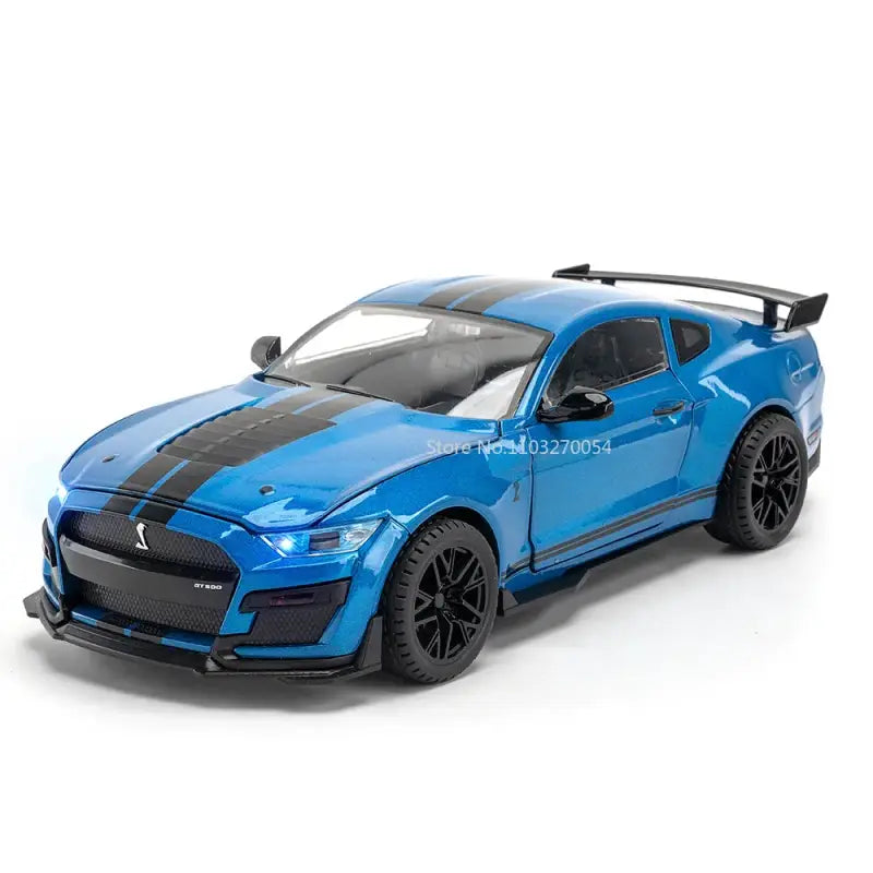 Mustang Shelby GT500 1:18 – Metalowa Replika z Otwieranymi Drzwiami - Niebieski