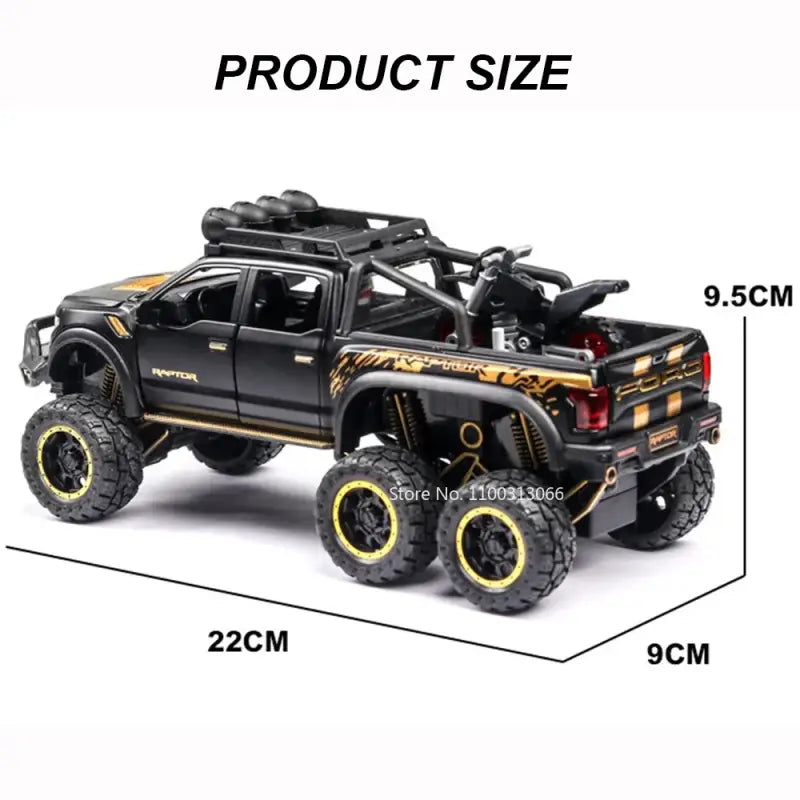 Ford Raptor F150 1/28 – Metalowy Model z Dźwiękiem i Światłem