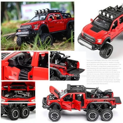 Ford Raptor F150 1/28 – Metalowy Model z Dźwiękiem i Światłem