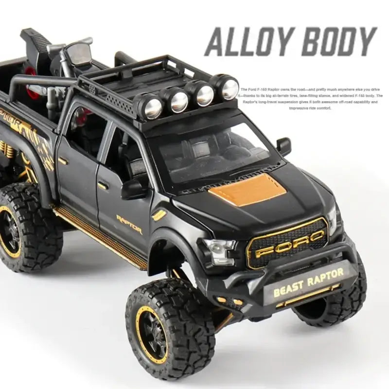Ford Raptor F150 1/28 – Metalowy Model z Dźwiękiem i Światłem