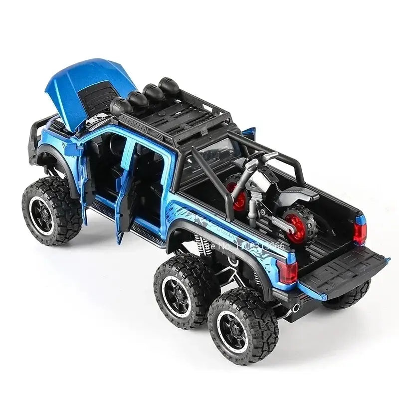 Ford Raptor F150 1/28 – Metalowy Model z Dźwiękiem i Światłem