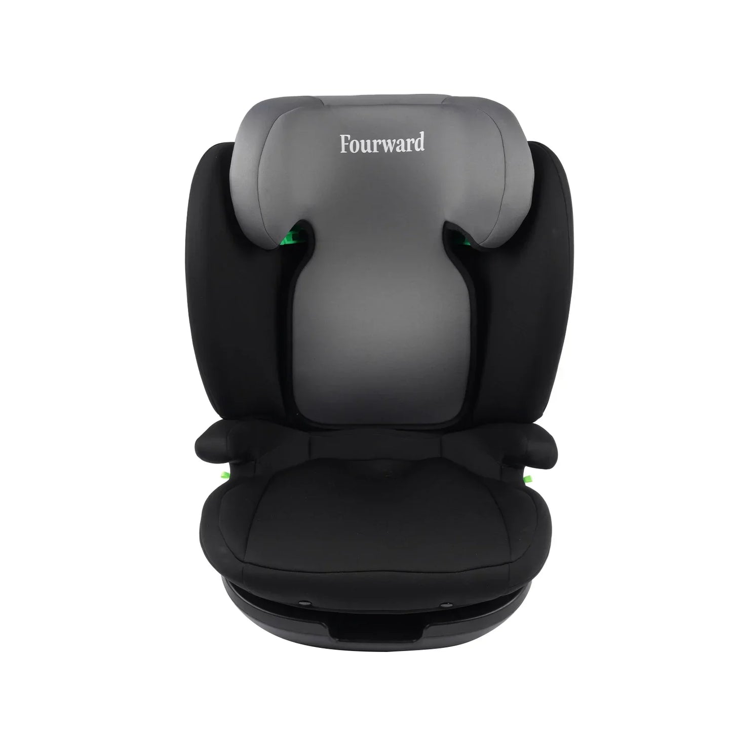 Czarno szary fotelik samochodowy isofix ece r129 11-36 kg dla dzieci 3-12 lat z nowoczesnym designem