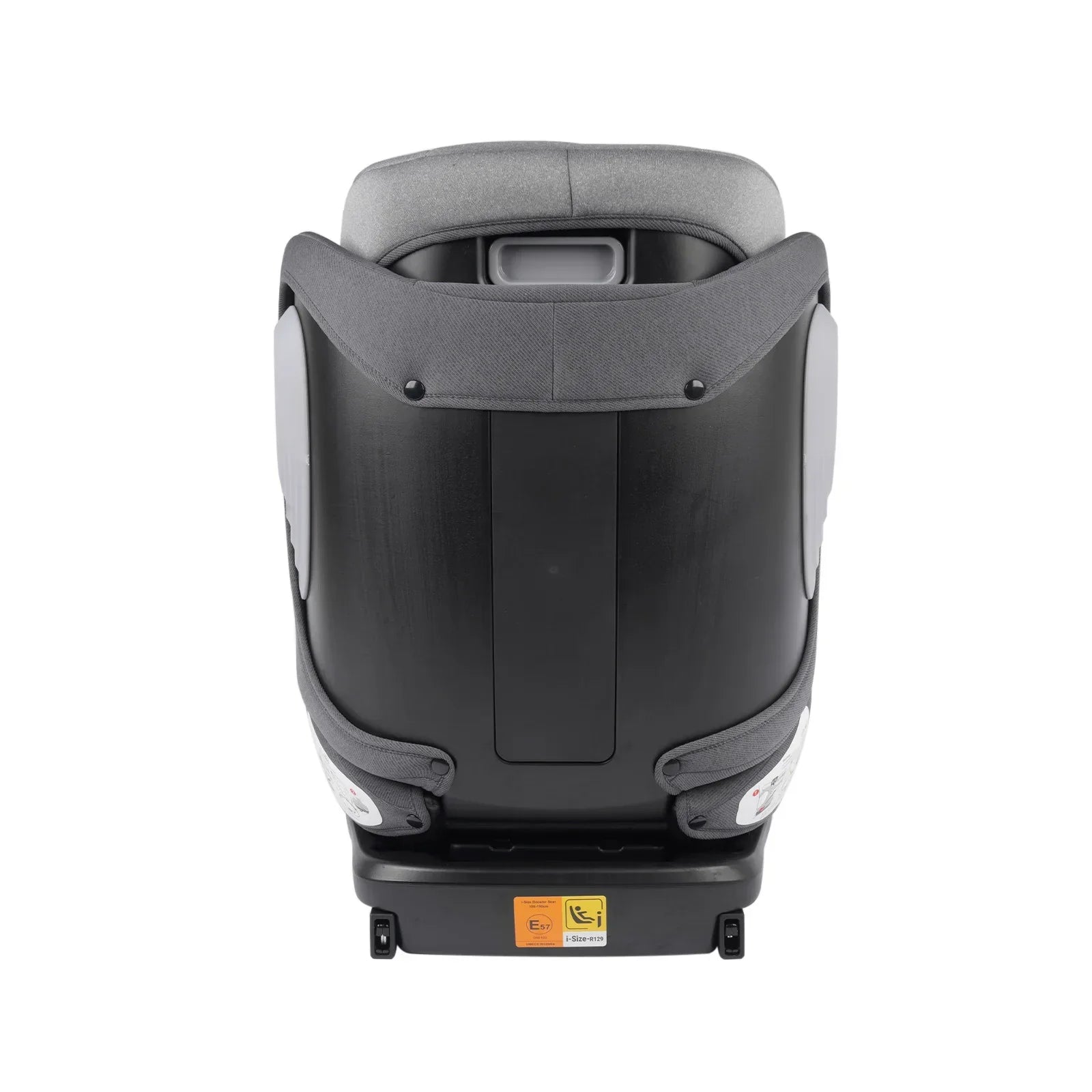 Fotelik samochodowy isofix ece r129 szaro-czarny z tapicerką tkaninową i plastikową ramą dla dzieci 3-12 lat