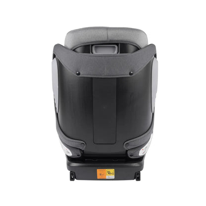 Fotelik samochodowy isofix ece r129 szaro-czarny z tapicerką tkaninową i plastikową ramą dla dzieci 3-12 lat
