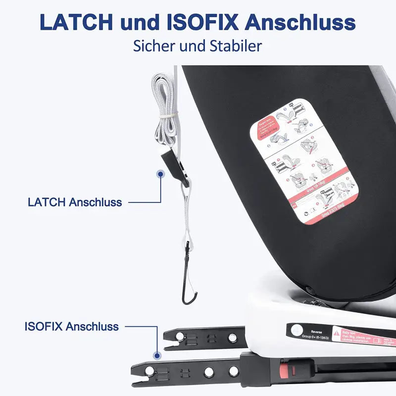 Fotelik Samochodowy KL005 360° Obrotowy 5-Punktowy 9-36kg