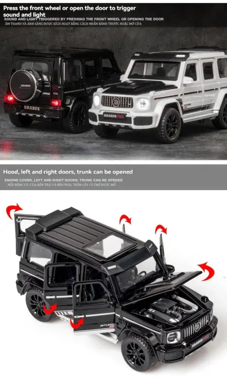 G700 1:32 – Metalowy Model Samochodu Terenowego z Dźwiękiem i Światłem Zabawka dla Dzieci