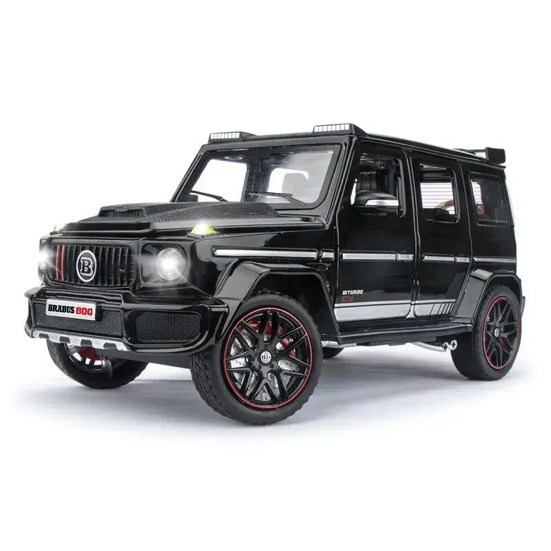 G700 Mercedes 1/32 – Metalowy Model Off-road SUV z Dźwiękiem i Światłem - Czarny z pudełkiem