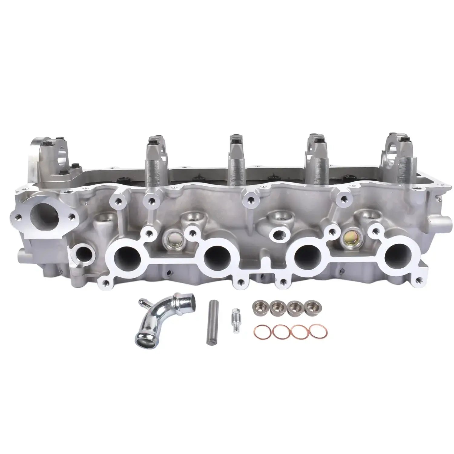 Srebrna aluminiowa głowica cylindra zintegrowana z pokrywami zaworów z uszczelkami i śrubami do ford ranger mazda b-series md25ti