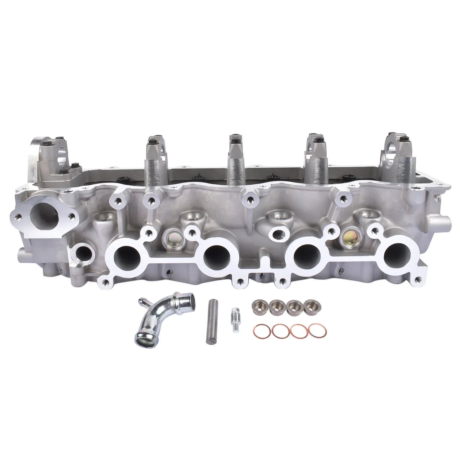 Srebrna aluminiowa głowica cylindra zintegrowana z pokrywami zaworów z uszczelkami i śrubami do ford ranger mazda b-series md25ti