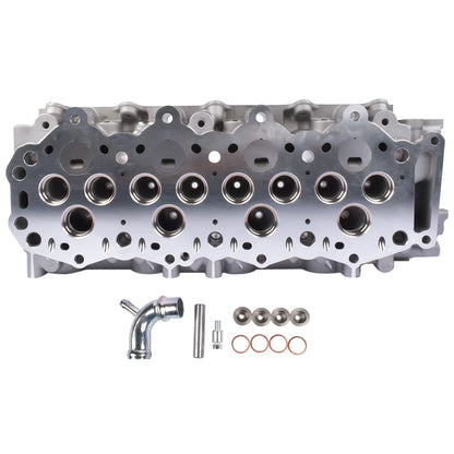 Srebrna metaliczna głowica cylindra do ford ranger mazda b-series 2,5 l td 4wd md25ti z frezowaną powierzchnią