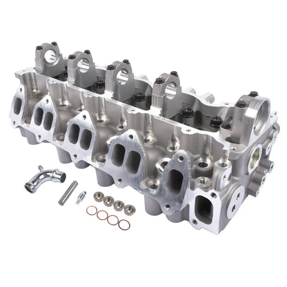 Srebrna aluminiowa głowica cylindra do ford ranger mazda b-series 2,5 l td z zaworami i uszczelkami md25ti