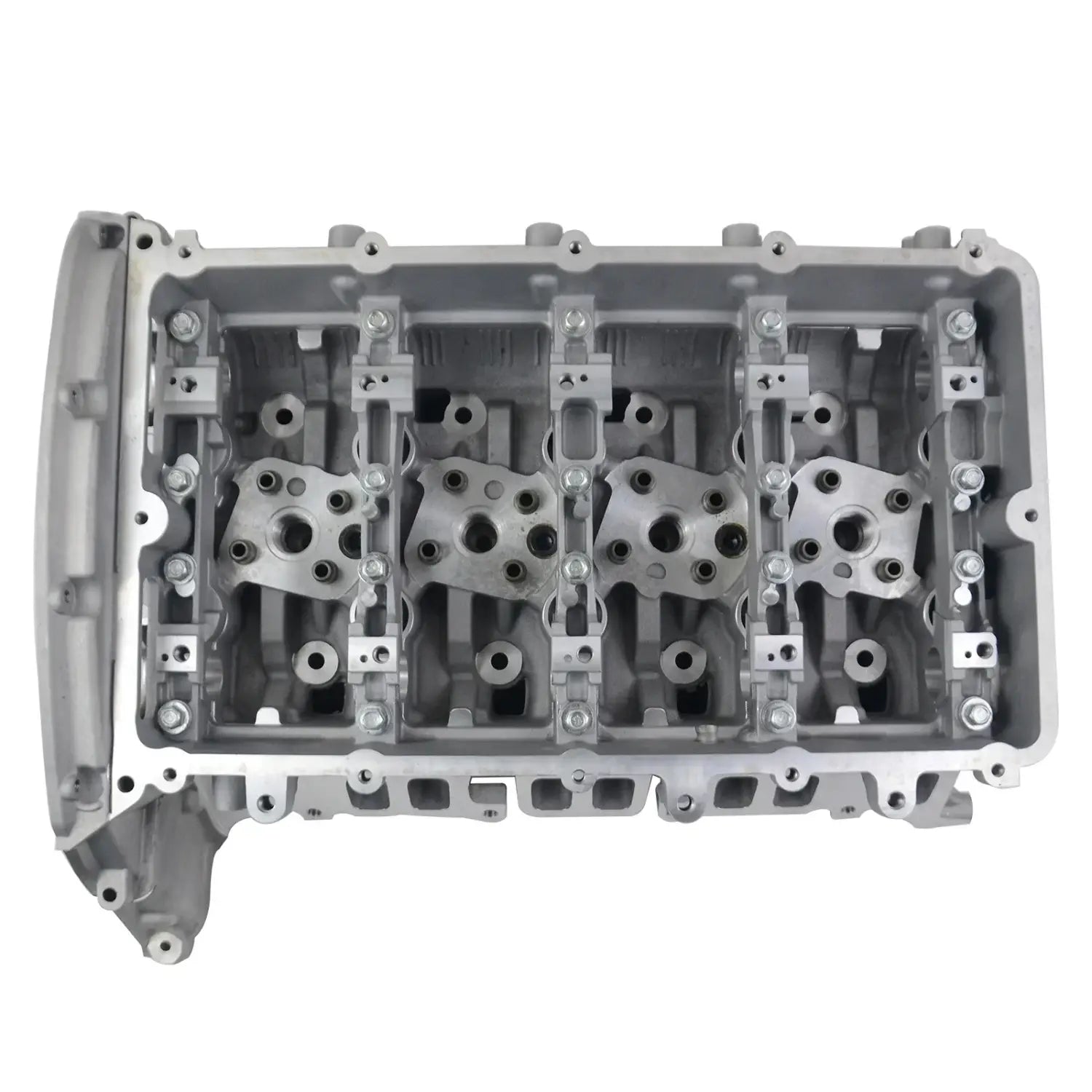 Srebrna aluminiowa głowica cylindra ford transit 2,4 tdci 2004 2006 z czterema komorami zaworowymi do platform chassis