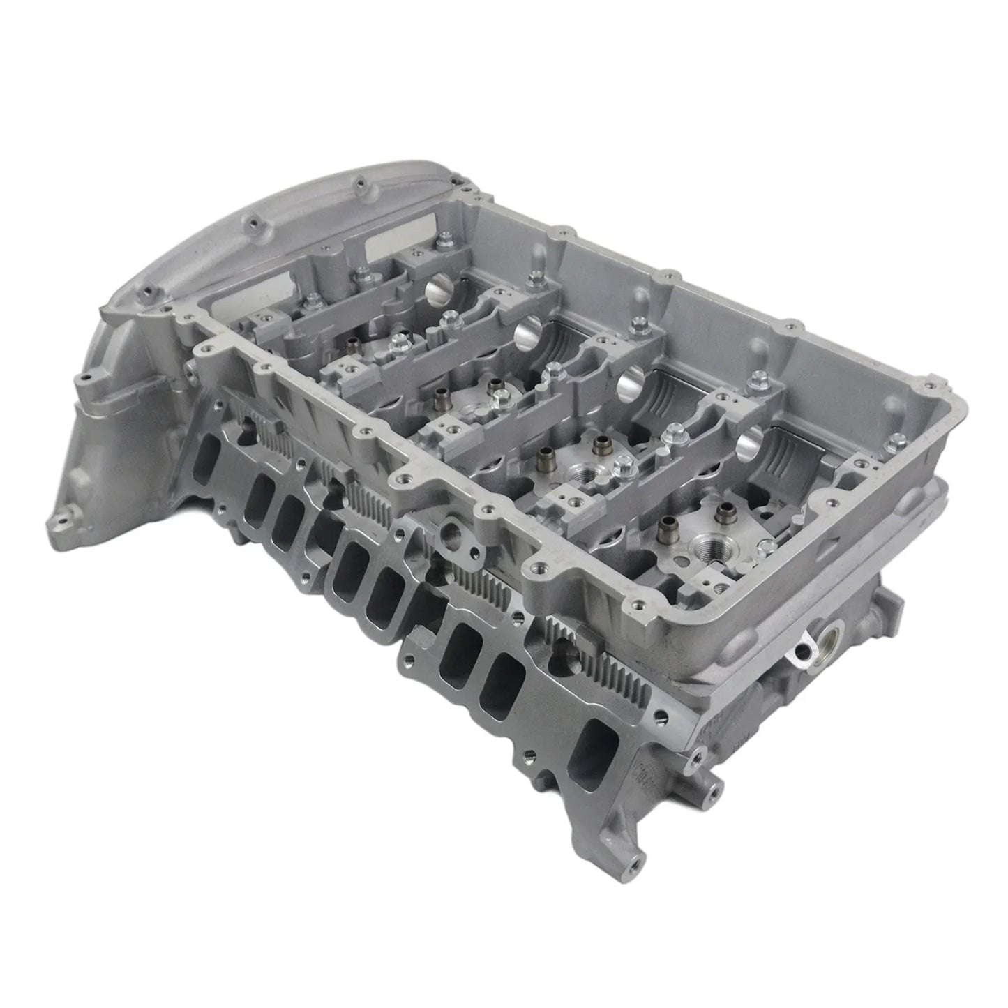 Szara metaliczna głowica cylindra ford transit 2,4 tdci 2004 2006 z płaszczyzną montażową do platform chassis