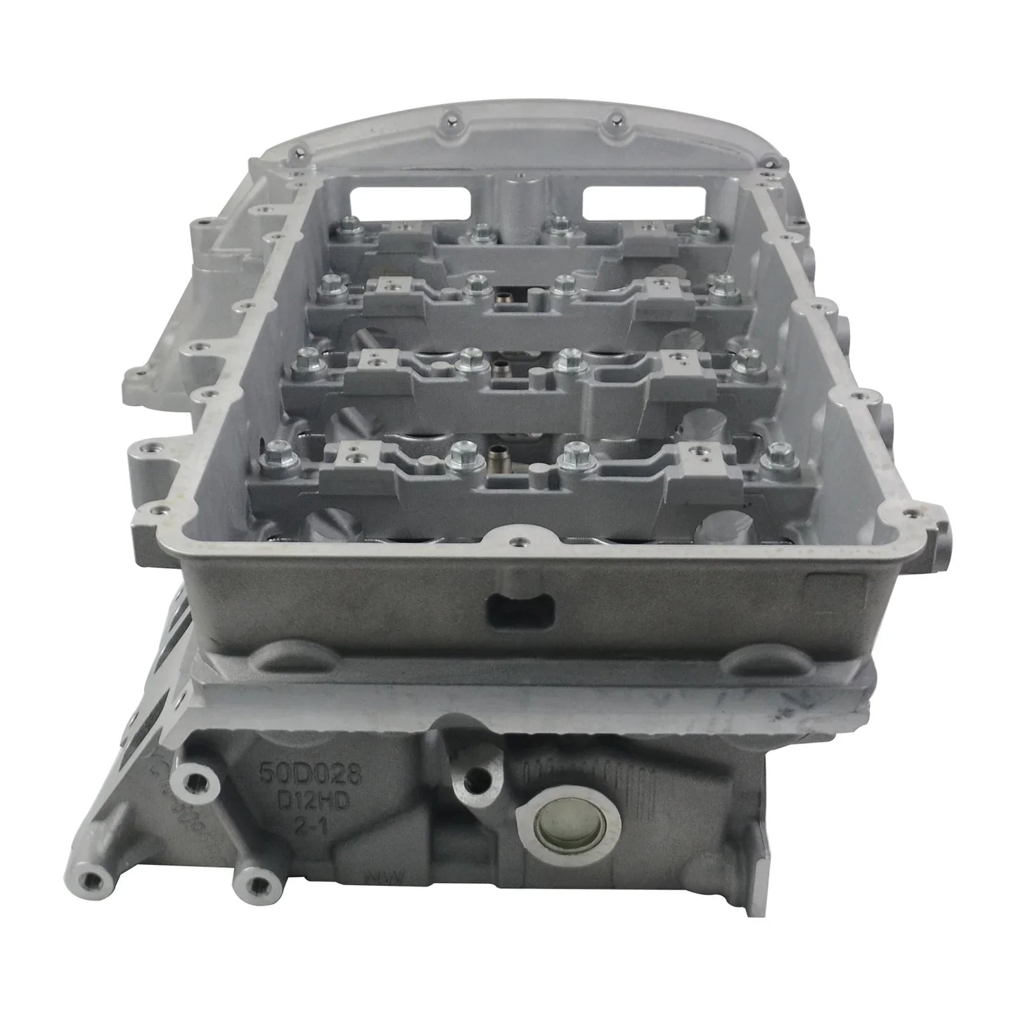 Szara metaliczna głowica cylindra ford transit 24 tdci 2004 2006 z machiniowanymi powierzchniami i mocowaniami bolcami replacement for transit platform chassis