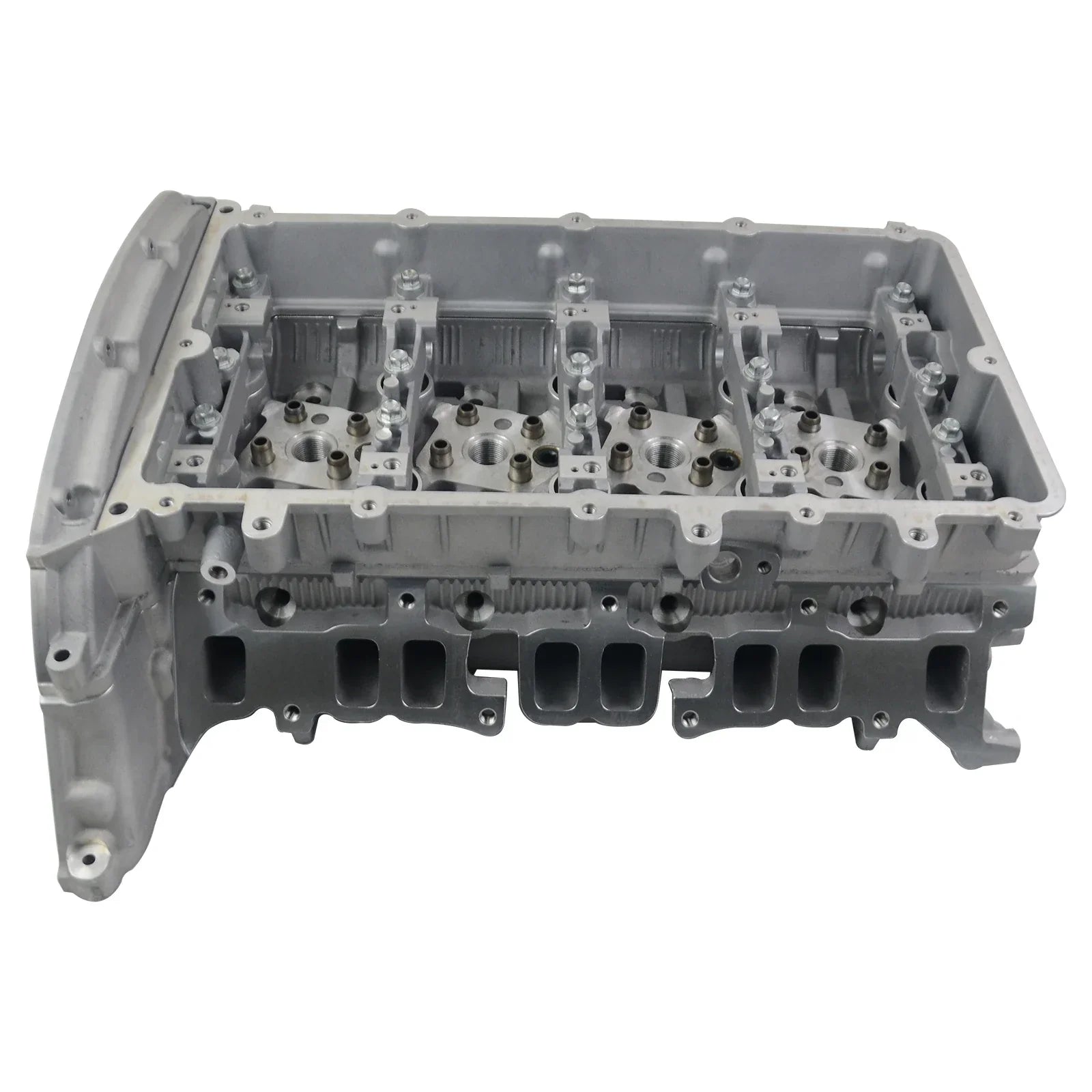 Szara metaliczna głowica cylindra ford transit 2,4 tdci 2004 2006 z precyzyjnymi powierzchniami do platform chassis
