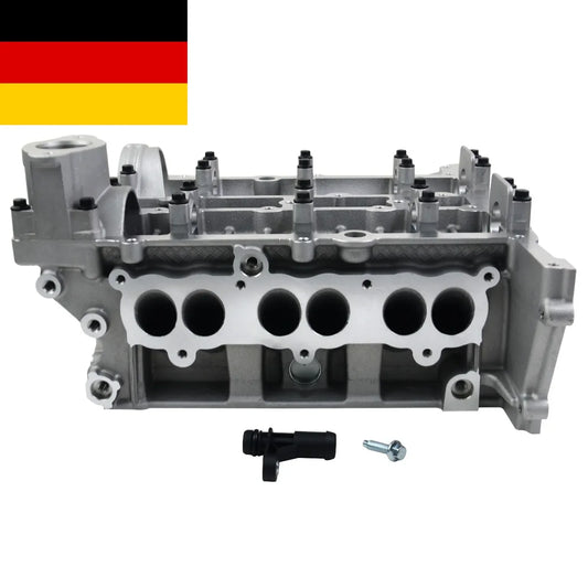 Srebrna głowica silnika cm5g6c032cb do ford focus b max c max mondeo fiesta 1.0 ecoboost z czarnymi uszczelkami i czujnikiem tourneo connect