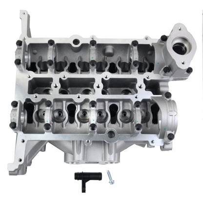 Srebrna aluminiowa głowica silnika ap03 cm5g6c032cb z czarnymi gumowymi przelotkami i śrubą do tourneo connect