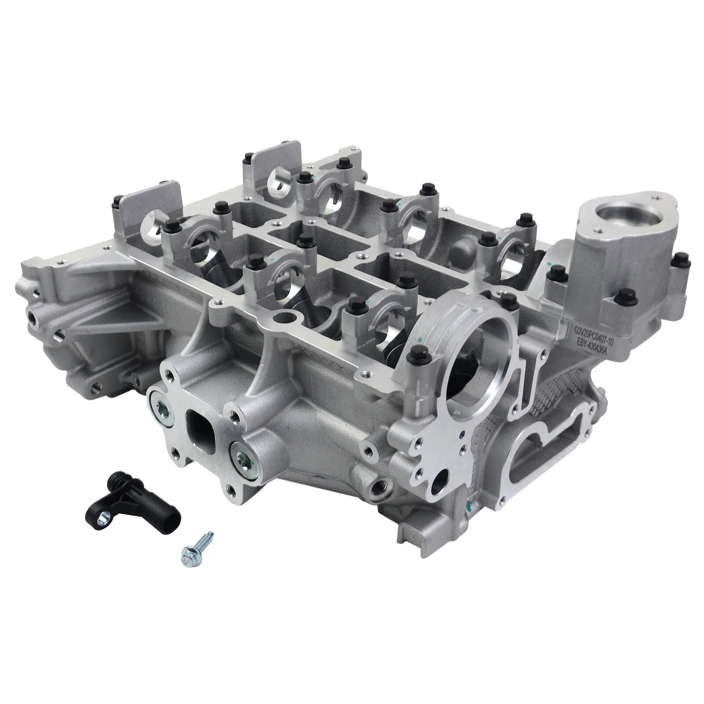 Srebrna aluminiowa głowica silnika cm5g6c032cb do ford focus b max c max mondeo fiesta 1.0 ecoboost z czarnymi śrubami i komponentem tourneo connect