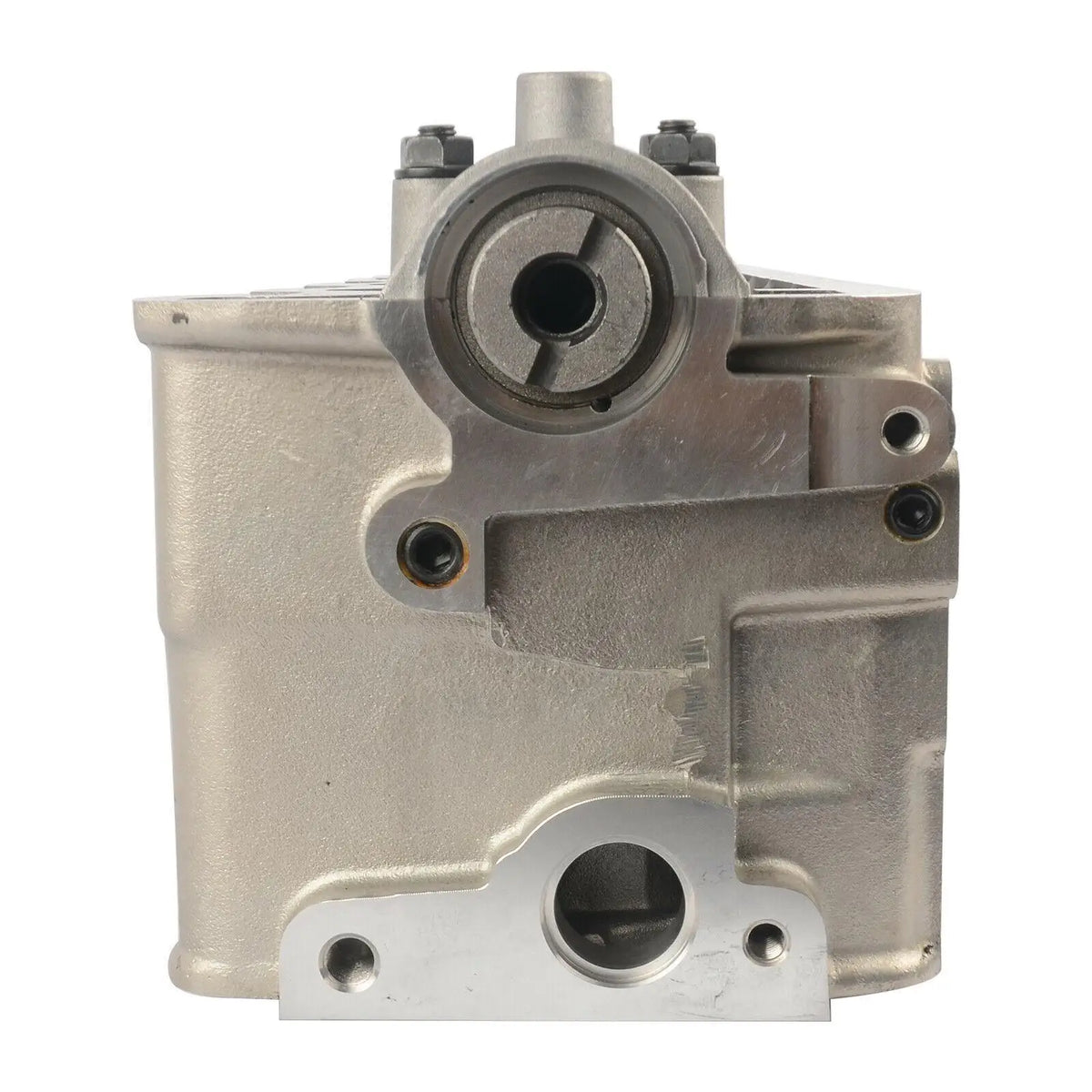 Srebrna metaliczna pompa oleju silnika z powierzchniami obrobionymi i mocowaniami śrubowymi do głowicy cylindra silnika tdi vw transporter t4 i lt ii 25 tdi kody silnika
