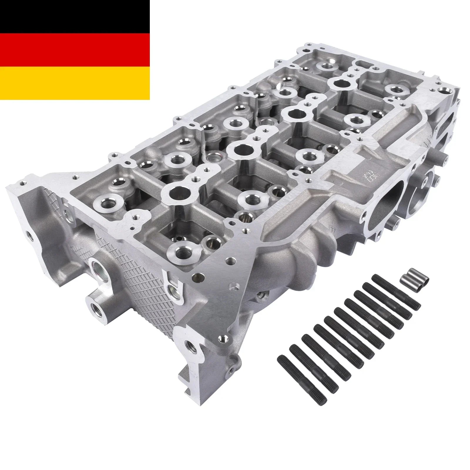 Srebrna aluminiowa głowica cylindra ap03 na śruby do forda transit custom v362 v363 2.0 ecoblue