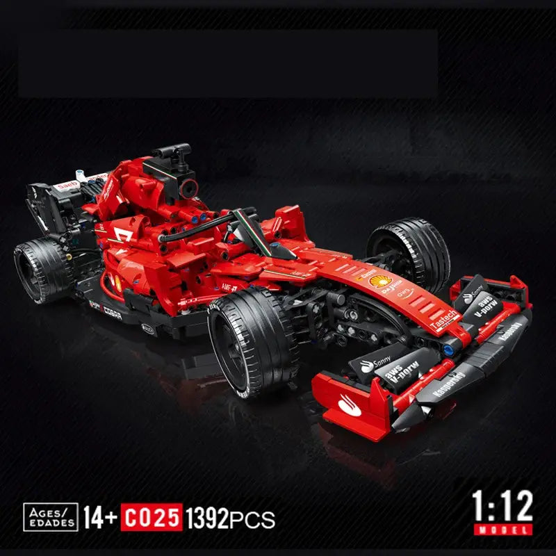 High-Tech Klocki F1 Formula 1 – Zdalnie Sterowany Model Wyścigowy dla Ekspertów - Czerwony (model statyczny)