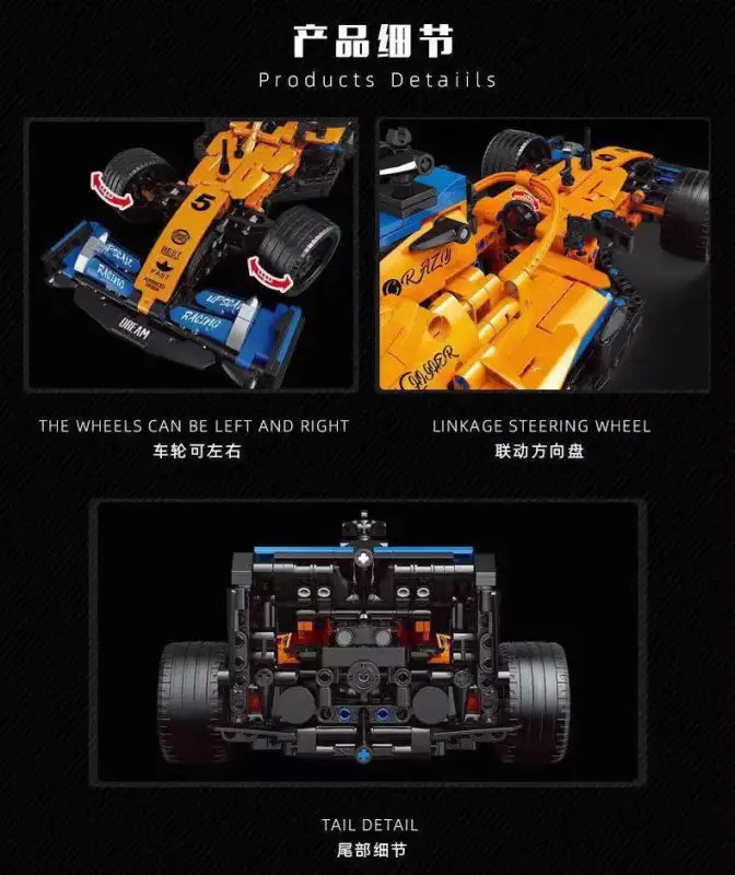 High-Tech Klocki F1 Formula 1 – Zdalnie Sterowany Model Wyścigowy dla Ekspertów