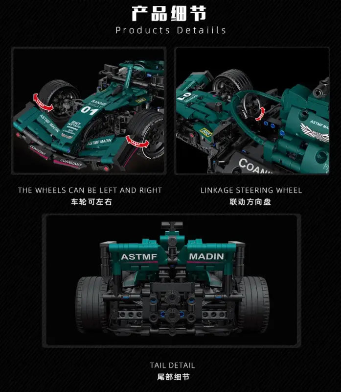 High-Tech Klocki F1 Formula 1 – Zdalnie Sterowany Model Wyścigowy dla Ekspertów