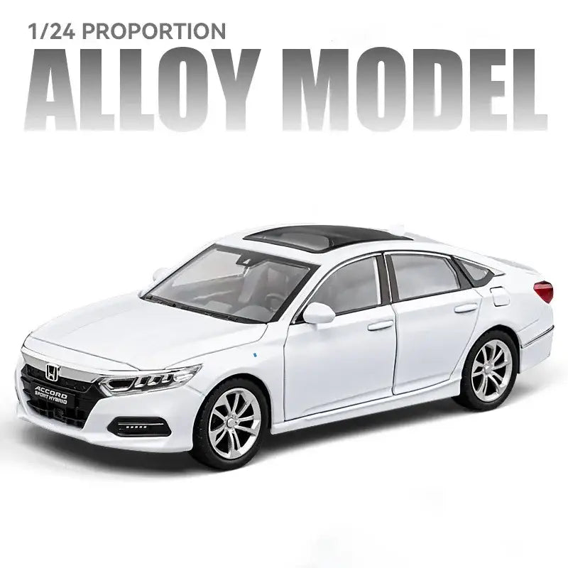 Honda Accord 1:24 Model Metalowy z Dźwiękiem i Światłem - Biały