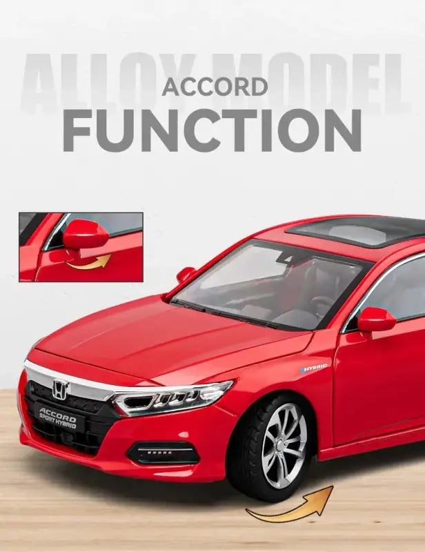Honda Accord 1:24 Model Metalowy z Dźwiękiem i Światłem