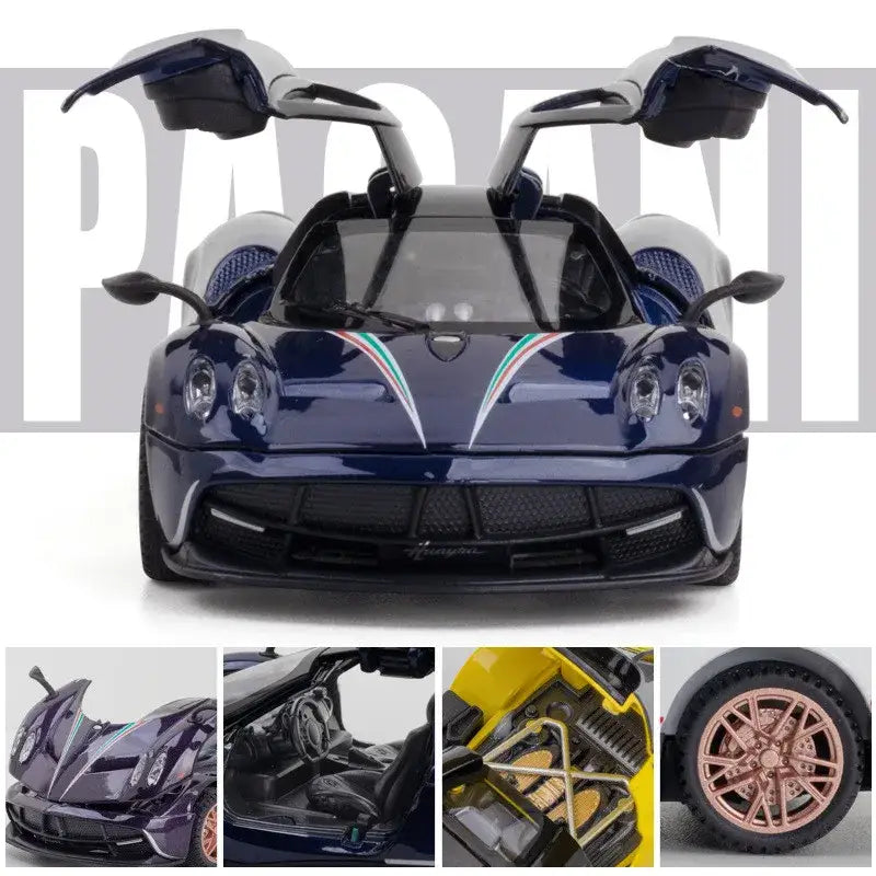 Huayra Dinastia 1:32 – Metalowy Model Samochodu Wyścigowego z Efektami Dźwiękowymi i Świetlnymi Zabawka Kolekcjonerska