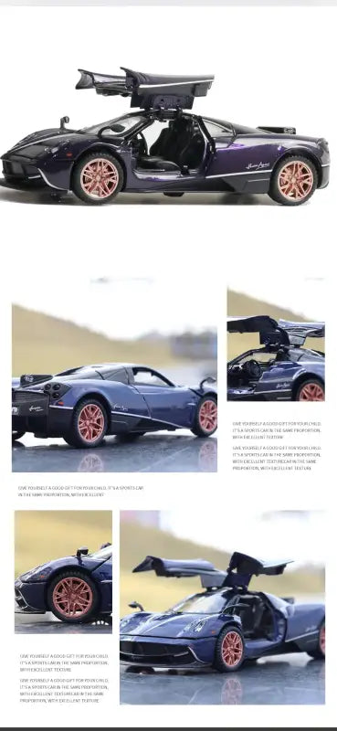 Huayra Dinastia 1:32 – Metalowy Model Samochodu Wyścigowego z Efektami Dźwiękowymi i Świetlnymi Zabawka Kolekcjonerska