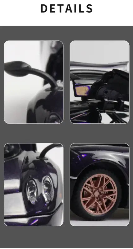 Huayra Dinastia 1:32 – Metalowy Model Samochodu Wyścigowego z Efektami Dźwiękowymi i Świetlnymi Zabawka Kolekcjonerska