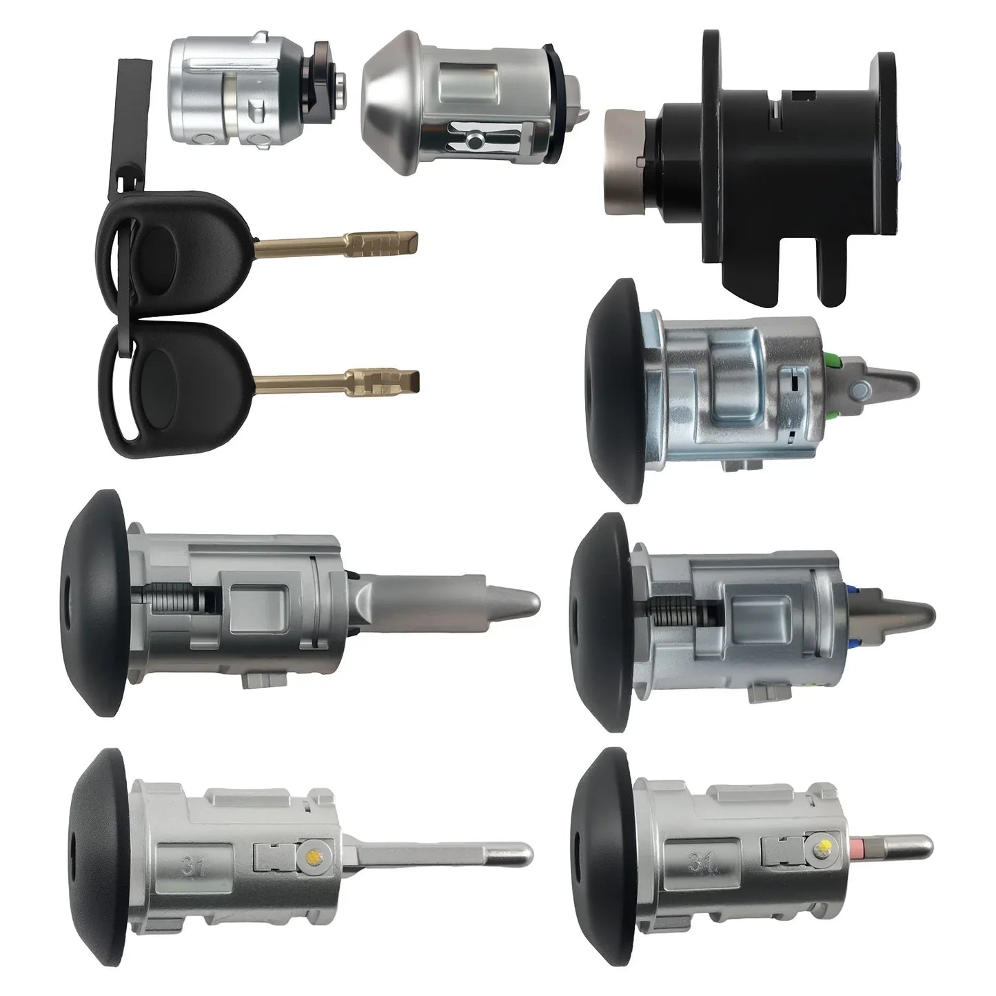 Zestaw stacyjki i zamków Ford Transit Connect 2002–2007, 2 klucze