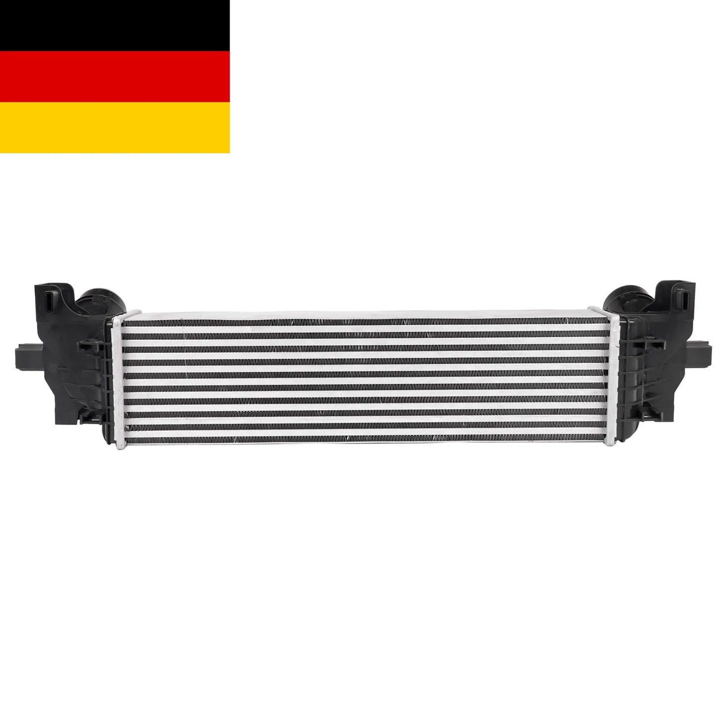 Czarno-srebrny intercooler do turbo ap03 z żeberkowaną konstrukcją do saloon bmw f90 g30 i estate bmw