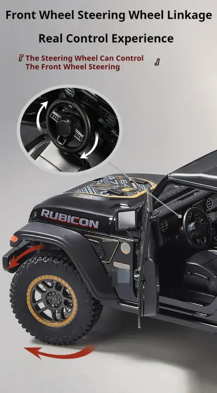 Rubicon Mipon SUV 1:18 – Metalowy Model z Otwieranymi Drzwiami i Zawieszeniem na Czterech Kołach