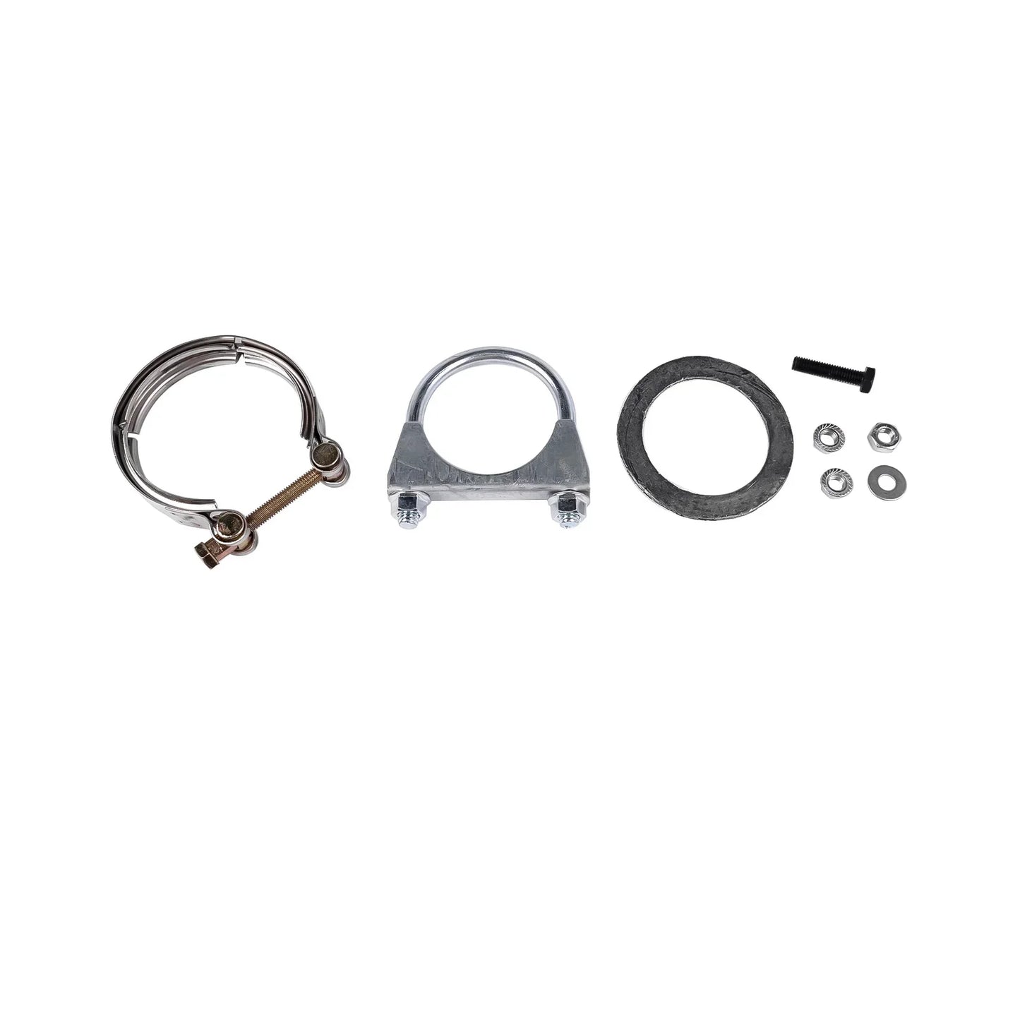 Srebrny metalowy zestaw obejm wydechu katalizatora ap03 do bmw 120d e81 e82 e87 e88 z kompletnym osprzętem