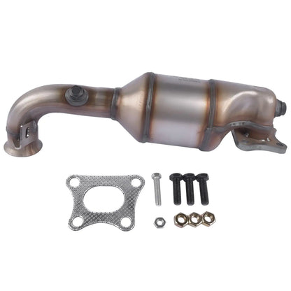 Srebrny metaliczny katalizator ap02 z giętym rurą wydechową i zestawem montażowym do peugeot 108 208 308 2008 bm91784h