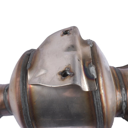 Metalowy cylindryczny katalizator wydechu do ford b-max fiesta vi z płytą spawaną i widocznymi śrubami