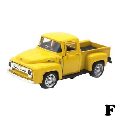 Klasyczny Pickup 1:32 – Metalowy Model Samochodu Z Mechanizmem Cofania - Żółty