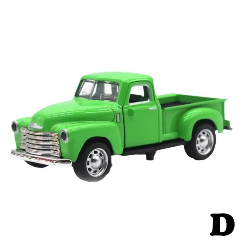 Klasyczny Pickup 1:32 – Metalowy Model Samochodu Z Mechanizmem Cofania - Zielony