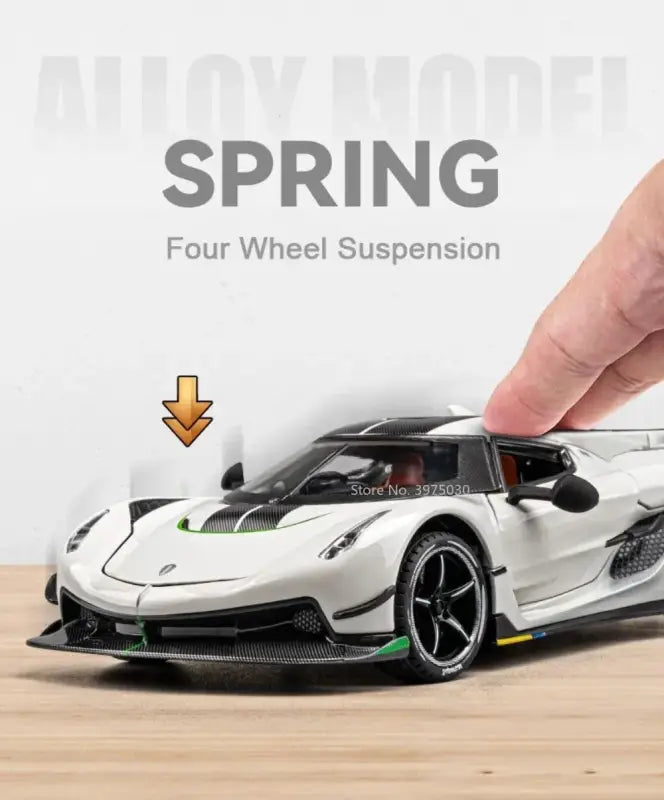 Jesko 1:24 – Metalowy Model Samochodu Sportowego z Otwieranymi Drzwiami i Mechanizmem Cofania
