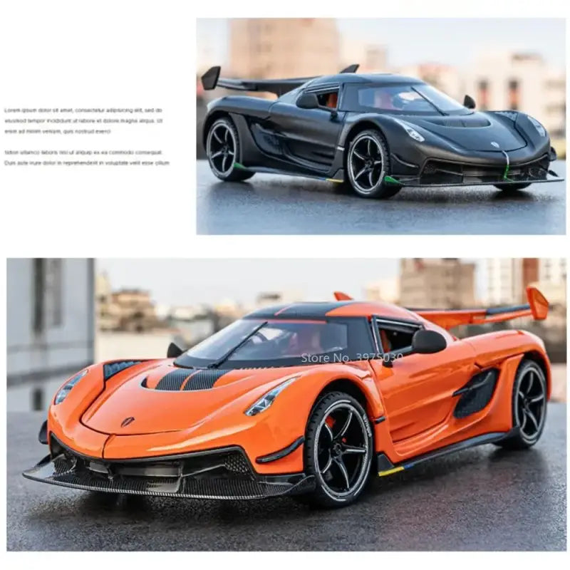 Jesko 1:24 – Metalowy Model Samochodu Sportowego z Otwieranymi Drzwiami i Mechanizmem Cofania