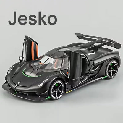 Jesko 1:24 – Metalowy Model Samochodu Sportowego z Otwieranymi Drzwiami i Mechanizmem Cofania