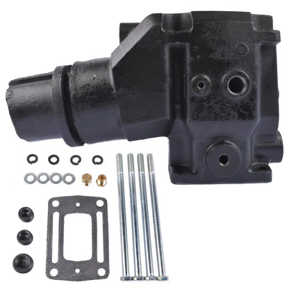 Czarny odlew hydraulicznej pompy exhaust elbow ap03 kąt wydechowy z uszczelką do volvo penta v6 v8