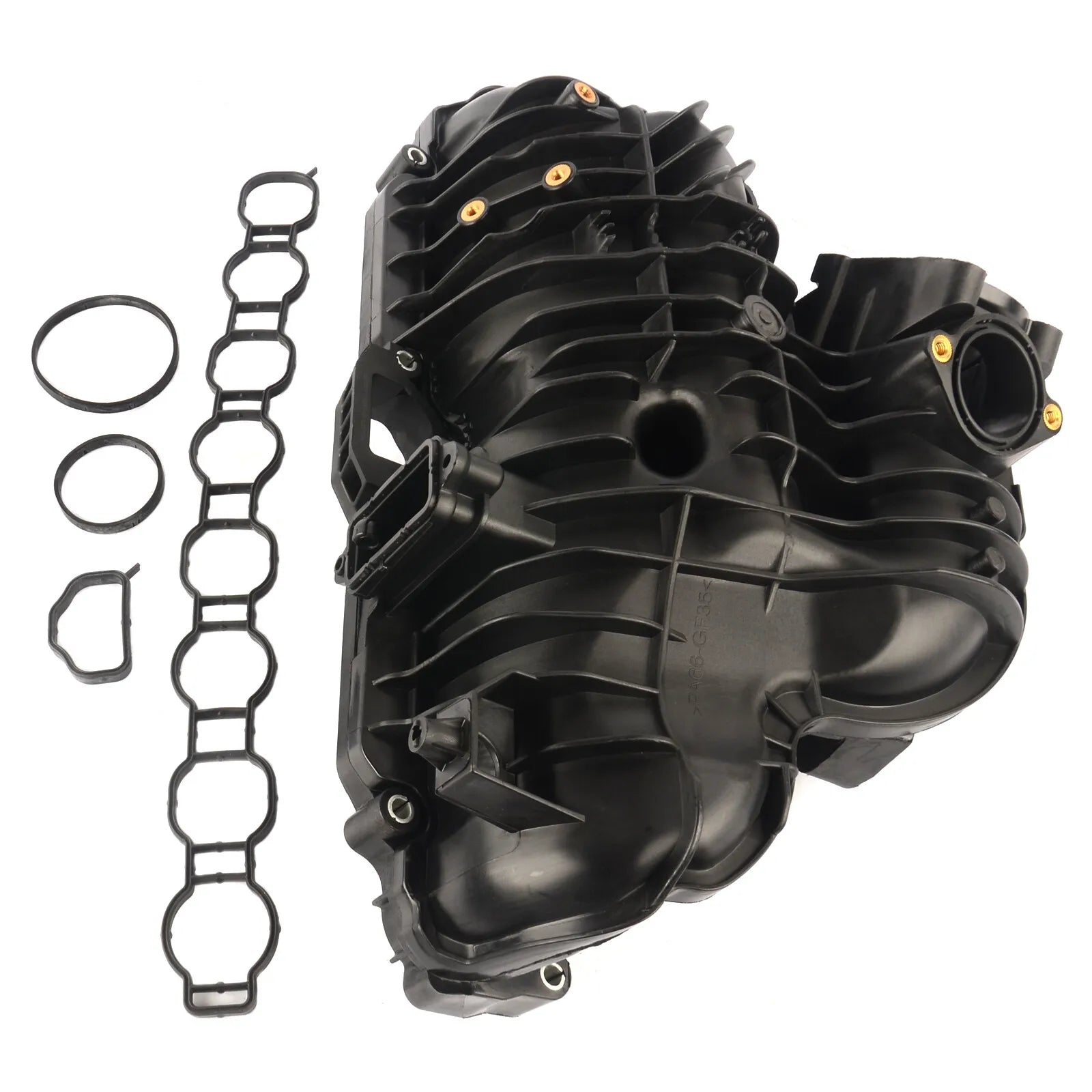 Czarny plastikowy kolektor dolotowy silnika 2.8 crd do jeep cherokee wrangler jk z złotymi śrubami i uszczelkami