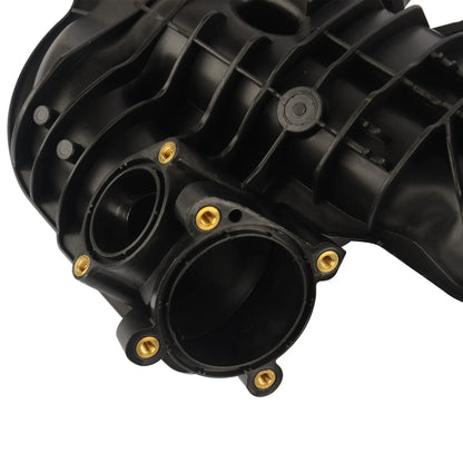 Czarny plastikowy kolektor dolotowy silnika z złotymi śrubami do jeep cherokee wrangler jk 2.8 crd
