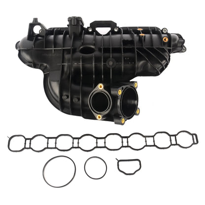 Czarny plastikowy kolektor dolotowy silnika 2.8 crd do jeep cherokee wrangler jk z złotymi gwintowanymi złączami i uszczelkami