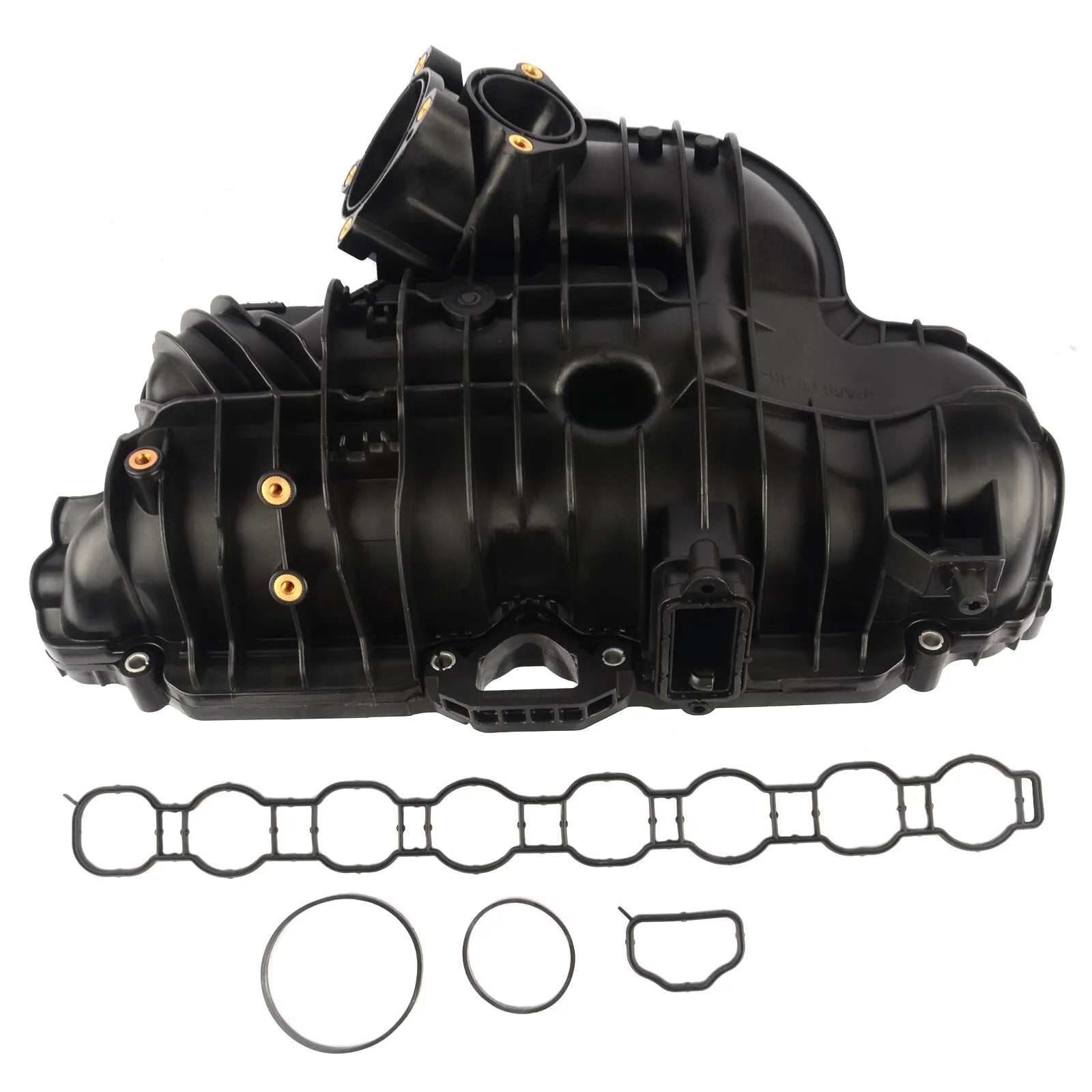 Czarny plastikowy kolektor dolotowy silnika 2.8 crd do jeep cherokee wrangler jk z złotymi śrubami i uszczelkami