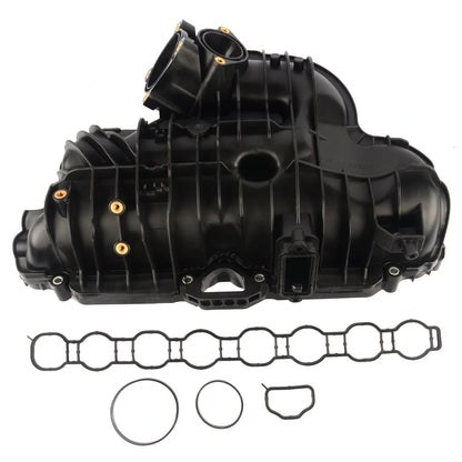 Czarny plastikowy kolektor dolotowy silnika 2.8 crd do jeep cherokee wrangler jk z złotymi śrubami i uszczelkami